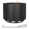 Outsunny Smokeless Fire Pit, 19" Portable Wood Burning with Poker, Low Smoke