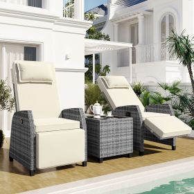 U_Style Outdoor Rattan Two-person Combination With Coffee Table (Color: as Pic)