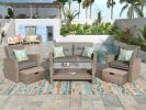 Patio Furniture Set, 4 Piece Outdoor Conversation Set