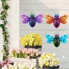 1pc/4pcs, Metal Colorful Bee Wall Decor, Bee Metal Wall Decor