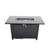 25'' H x 42'' W Steel Outdoor Fire Pit Table with Lid