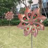 1pc Wind Spinner With Garden Stake; Kinetic Wind Spinners