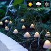 LED Outdoor Solar Garden Lights Waterproof Mushroom String