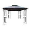 10x10 Outdoor Patio Gazebo Canopy Tent With Ventilated Double Roof And Mosquito net