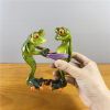 NORTHEUINS Resin Leggy Couple Frog Figurine Modern