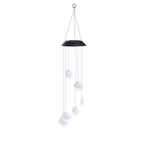 Shell Solar LED Wind Chimes (Color: White)