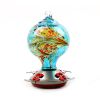 Hummingbird Feeder for Outdoors Hand Blown Colorful Glass Feeder
