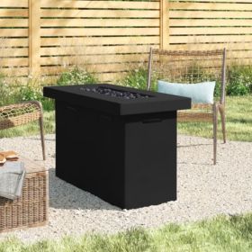 25" H x 42" W Fiber Reinforced Concrete Propane Outdoor Fire Pit Table (Color: as Pic)