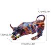 NORTHEUINS Graffiti Painting Resin Bull Figurines