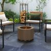 Outsunny Smokeless Fire Pit, 19" Portable Wood Burning Firepit with Poker, Low Smoke Camping Bonfire Stove