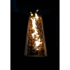 25" H x 42" W Steel Outdoor Fire Pit Table with Lid (Black)