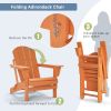 Folding Adirondack Chair;  Navy Blue