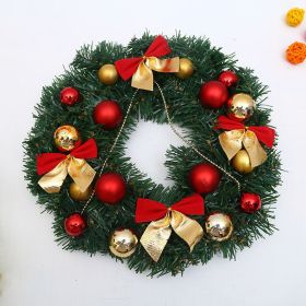 Christmas Wreath Merry Christmas Decorations Ornaments Front Door Hanging Window Wreaths Props Background Xmas Tree Decoration (Color: 6)
