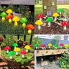 Outdoor Solar Mushroom Light; Multi-Color Changing LED