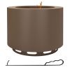 Outsunny Smokeless Fire Pit, 19" Portable Wood Burning Firepit with Poker, Low Smoke Camping Bonfire Stove