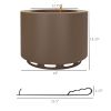 Outsunny Smokeless Fire Pit, 19" Portable Wood Burning Firepit with Poker, Low Smoke Camping Bonfire Stove