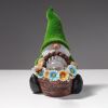 Gnome Night Solar Light Flower Decor Dimming Built-in Photoreceptor System