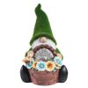 Gnome Night Solar Light Flower Decor Dimming Built-in Photoreceptor System