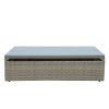 Patio Furniture Sets;  5-Piece Patio Wicker Sofa with Adustable Backrest;  Cushions;  Ottomans and Lift Top Coffee Table