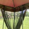 10x10 Outdoor Patio Gazebo Canopy Tent With Ventilated Double Roof And Mosquito net