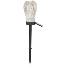 Solar Praying Angel Statue Garden Light (Color: White)