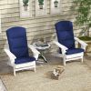 Outsunny 2 Piece Adirondack Chair Cushions, 59 x 20.5 x 2 inch Outdoor Chair Cushions for Fire Pit Chairs with Seat, Back, Ties