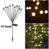 Solar Garden Lights;  2 Pack LED Solar Firefly Lights