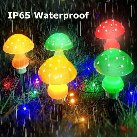 Outdoor Solar Mushroom Light; Multi-Color Changing LED (size: Solar 8 Lights)