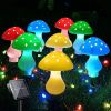 Outdoor Solar Mushroom Light; Multi-Color Changing LED