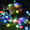 8 Modes Solar String Lights Outdoor LED Crystal Globe Light Waterproof