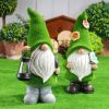 Gnome Night Solar Light Flower Decor Dimming Built-in Photoreceptor System