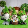 Gnome Night Solar Light Flower Decor Dimming Built-in Photoreceptor System