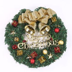 Christmas Wreath Merry Christmas Decorations Ornaments Front Door Hanging Window Wreaths Props Background Xmas Tree Decoration (Color: 4)