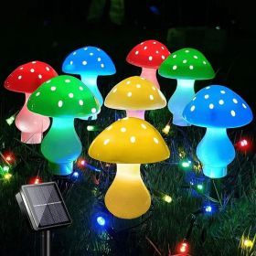 Solar Mushroom Light; Multi-Color Changing LED Outdoor (size: Solar 12Lights)