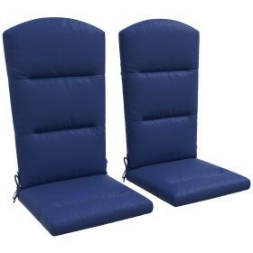 Outsunny 2 Piece Adirondack Chair Cushions, 59 x 20.5 x 2 inch Outdoor Chair Cushions for Fire Pit Chairs with Seat, Back, Ties (Color: as Pic)