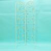 2 Pack Metal Garden Trellis 86.7" x 19.7" Rustproof Trellis for Climbing Plants Outdoor Flower Support Cream White