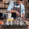 2000W Electric Dual Burner Portable Coil Heating Hot Plate Stove  with 5 Temperature Adjustments