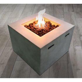 24'' H x 30'' W Concrete Outdoor Fire pit (Color: Natural Concrete)