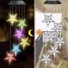 LED Colorful Solar Power Wind Chime Crystal Hummingbird Butterfly