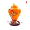 Hummingbird Feeder for Outdoors Hand Blown Colorful Glass Feeder