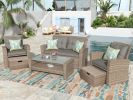 Patio Furniture Set, 4 Piece Outdoor Conversation Set