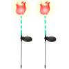 2Pcs Solar Powered Tulip Garden Light