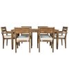 Acacia Wood Outdoor Dining Table And Chairs Suitable For Patio; Balcony Or Backyard