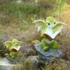 1pc Miniature Fairy Garden Figurines, Cute Resin Dragon Statue, Mini Dragon Reading Figurine, Mini Pink Dragon And Baby Statue, Fairy Garden Decor