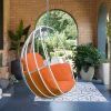 Aluminum Egg Chair; Hanging Swing Chair with Thickness Cushion