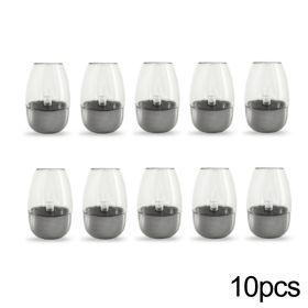 Solar Light Outdoor LED Stainless Steel  Candle Lamp (Emitting Color: 10pcs)