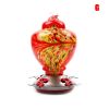 Hummingbird Feeder for Outdoors Hand Blown Colorful Glass Feeder