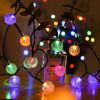 8 Modes Solar String Lights Outdoor LED Crystal Globe Light Waterproof