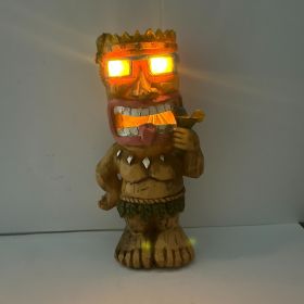 1pc, Drum Tiki Solar Light For Home And Outdoor Decor (Model: Cocktail B)