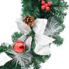 Christmas Wreath with LED Lights Green 23.6" PVC